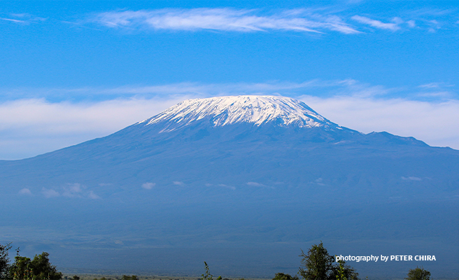 A distant view of Mount Kilimanjaro 