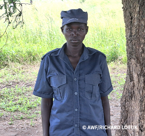 Evaline Anyam in uniform.