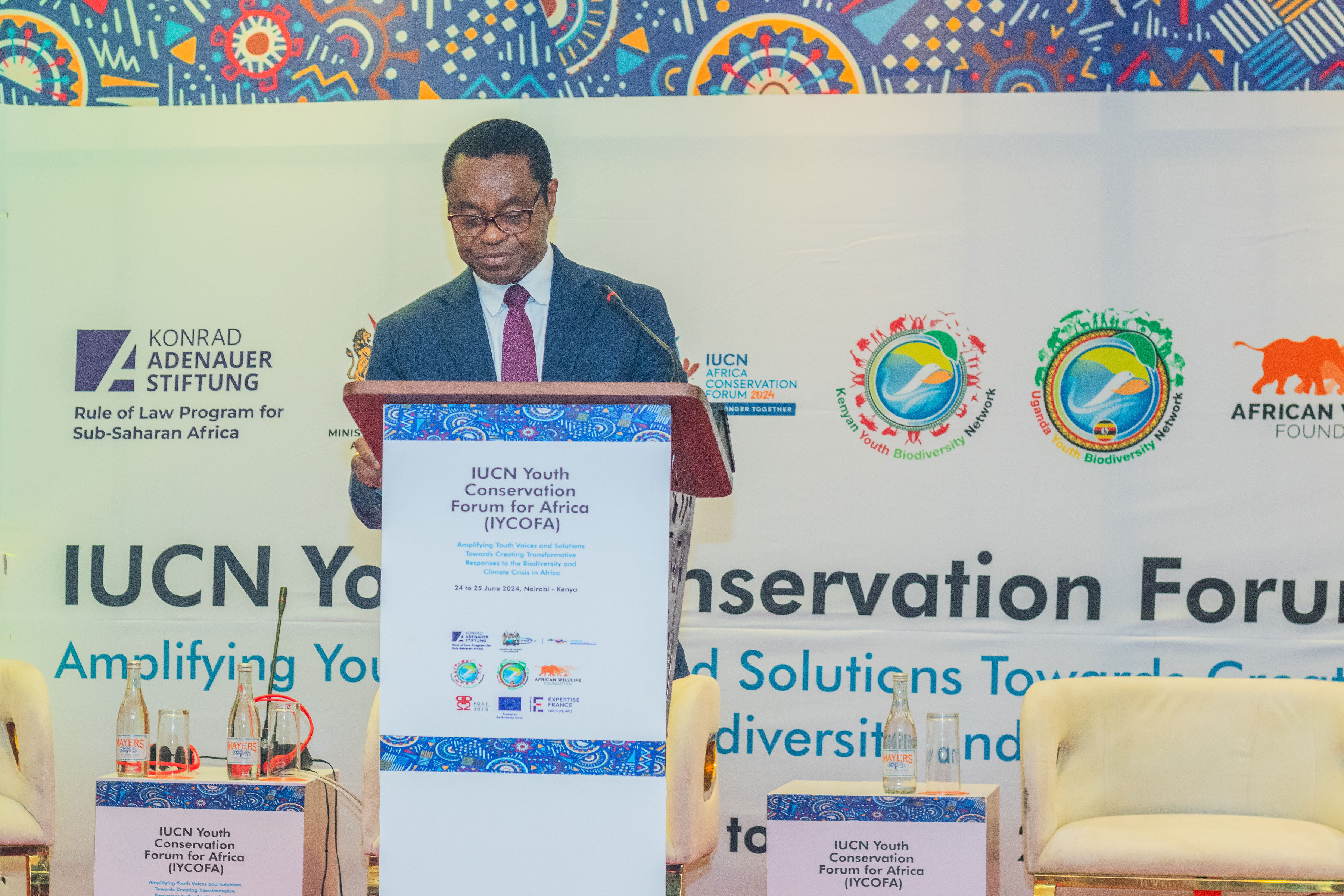 Fred Kumah delivers Keynote speech at the IUCN Youth Pre-Forum event.