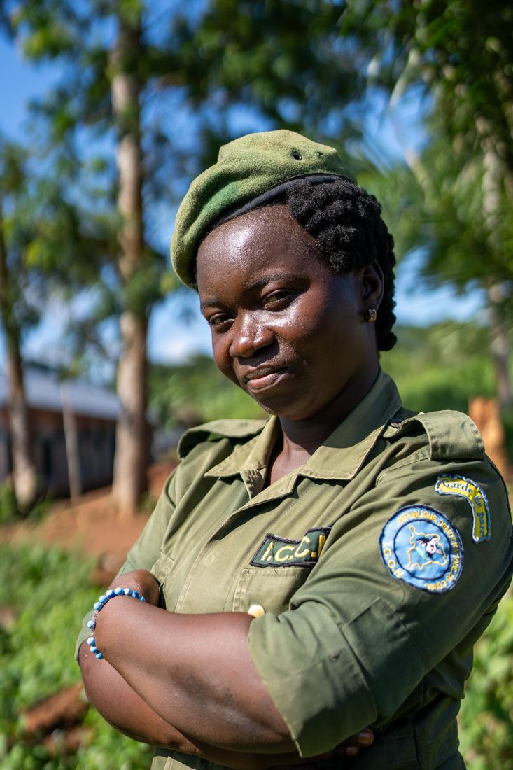Portrait of a ranger in her uniform.