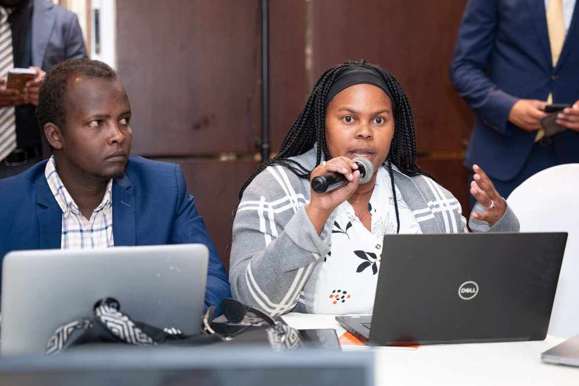 Simangele Msweli during a presentation 