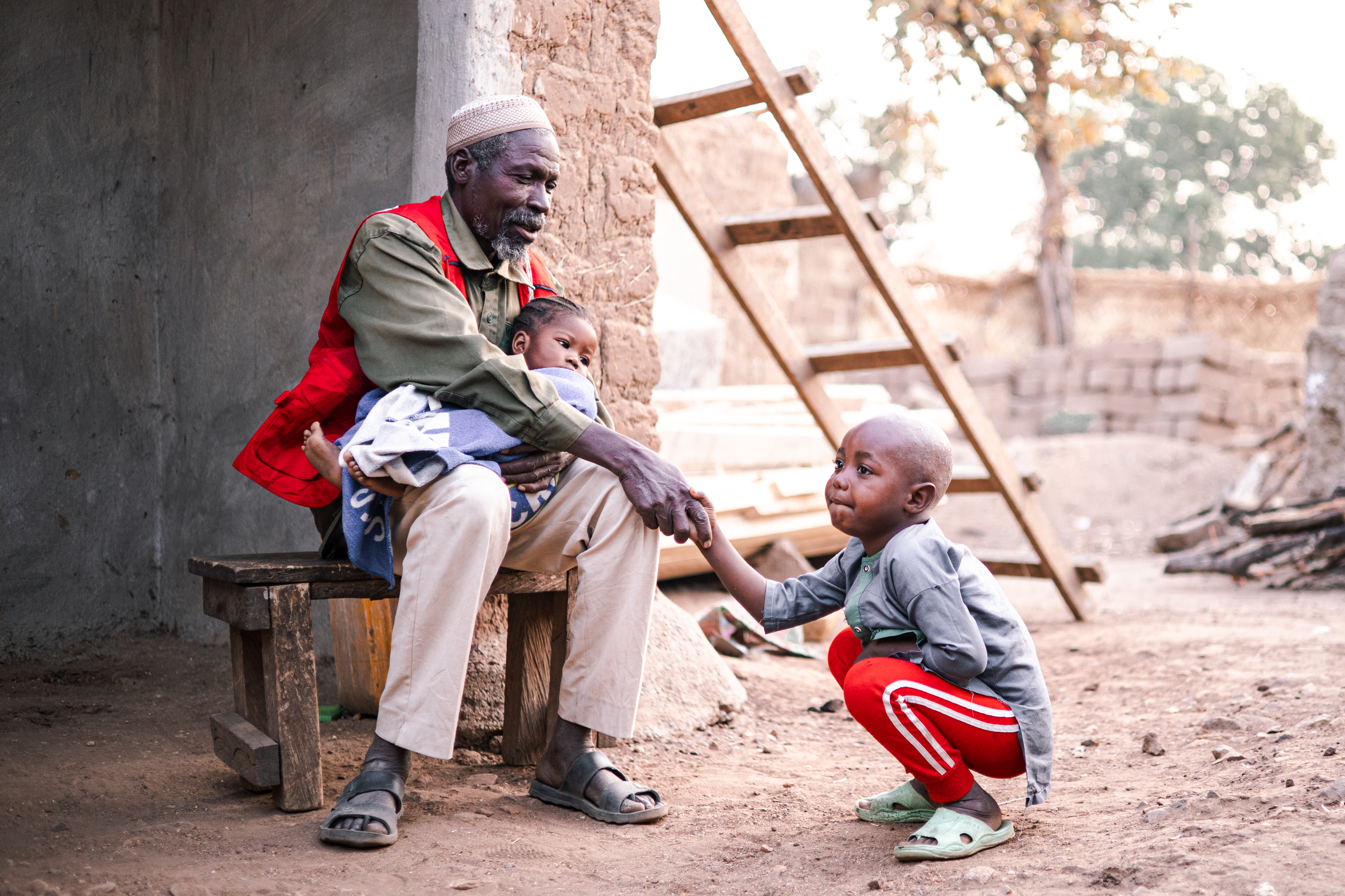 Papa Gambo and his youngest son Ngniwa