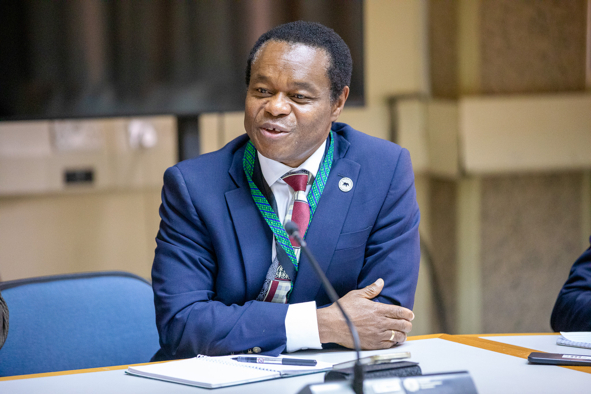 AWF Vice President Frederick Kumah at one of the bilateral meetings with African governments on the sidelines of the AMCEN meeting in July 2025.