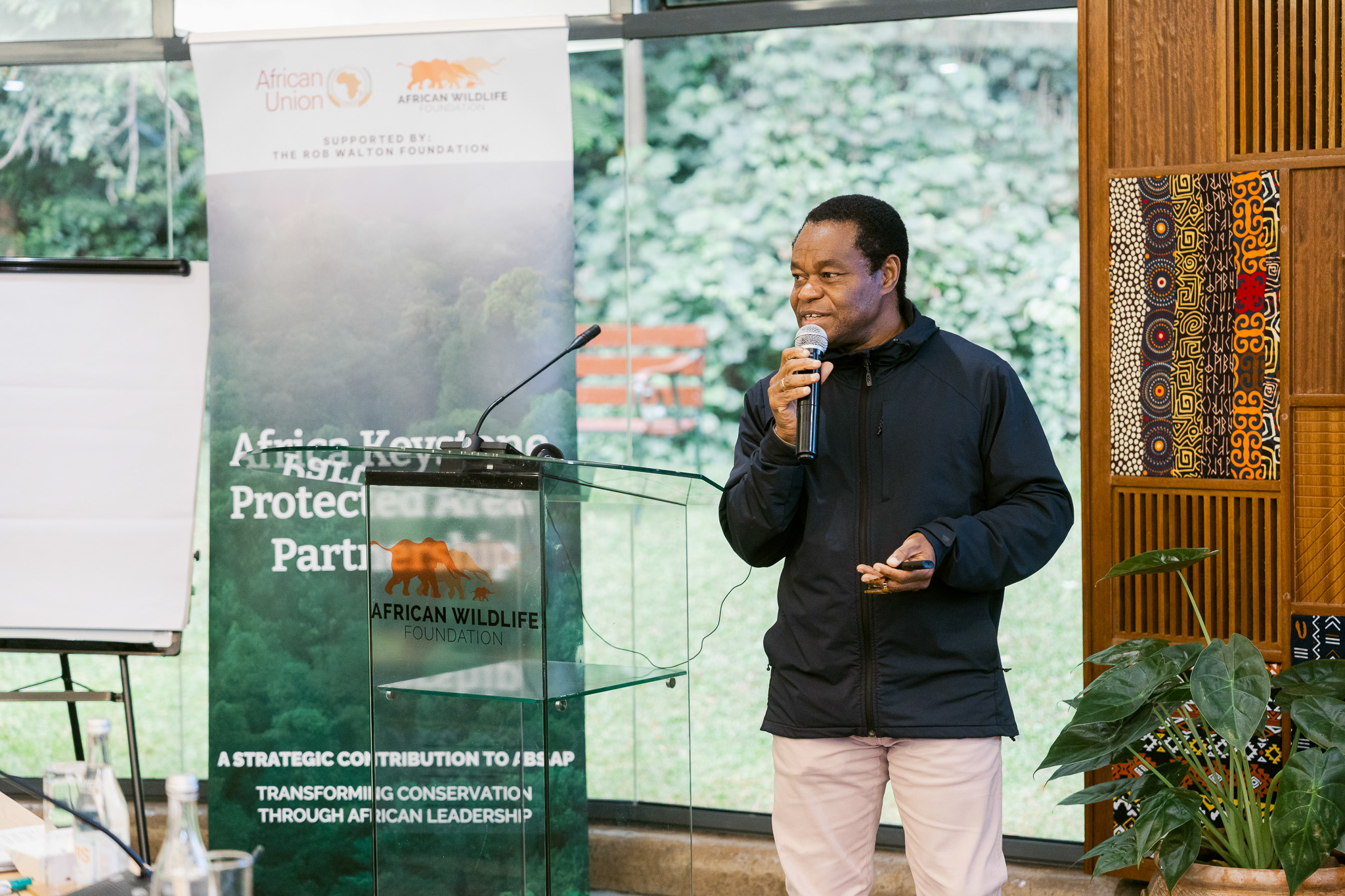 AWF Vice President of Global Leadership Frederick Kumah during the technical consultative workshop at the AWF Headquarters in Nairobi, Kenya.