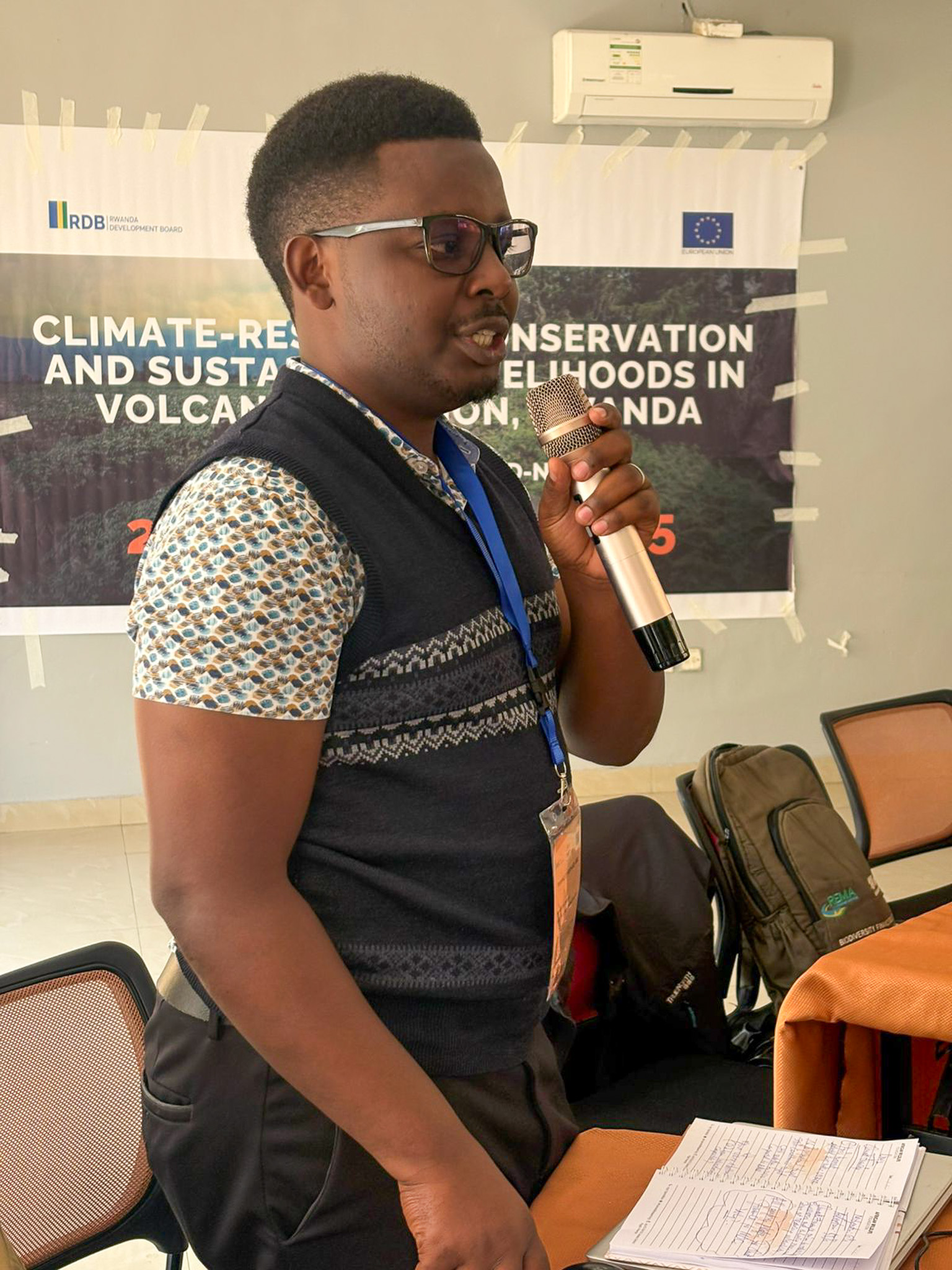 One of the participants during the training.