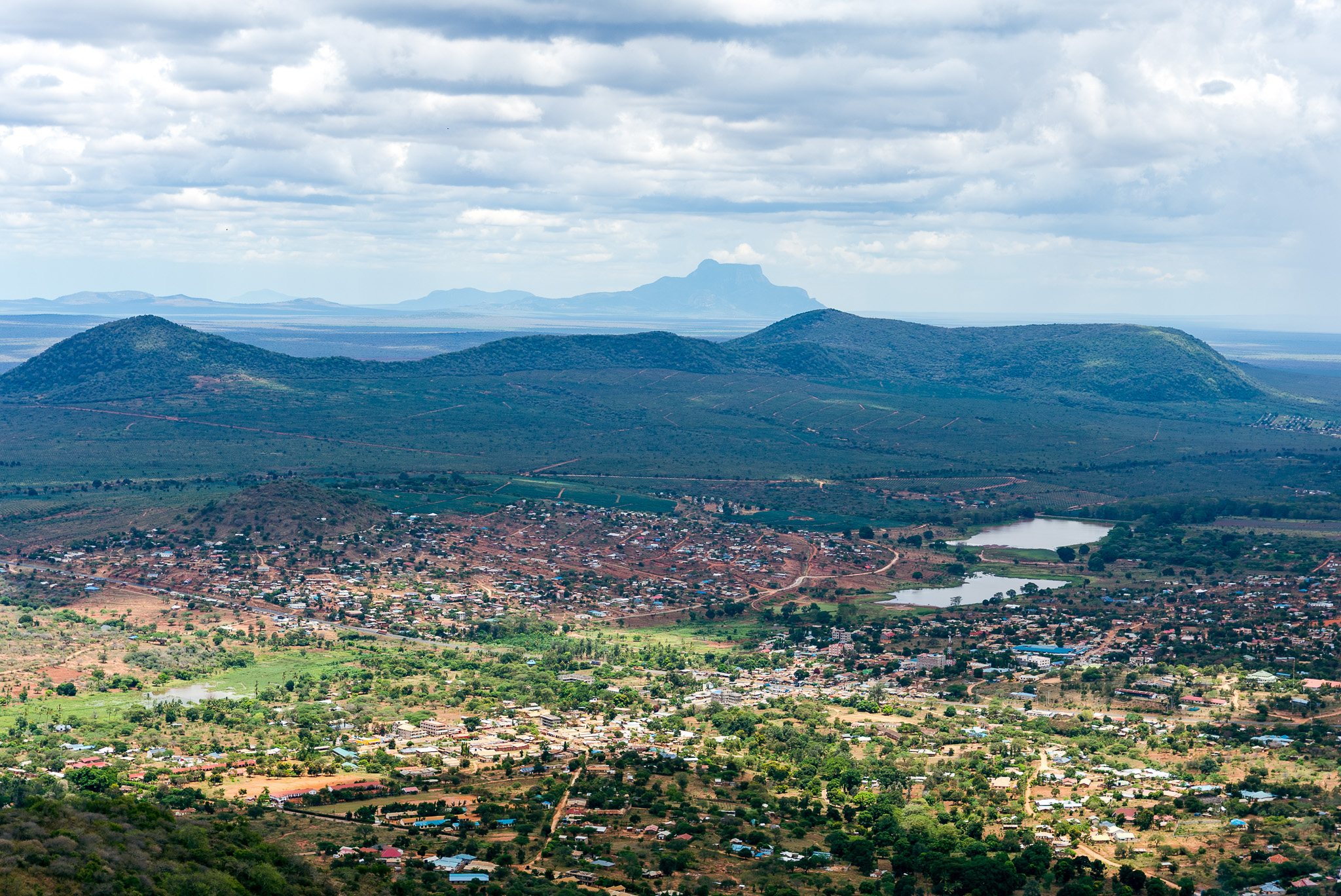 An aerial view of Bura Location, Taita Taveta County.