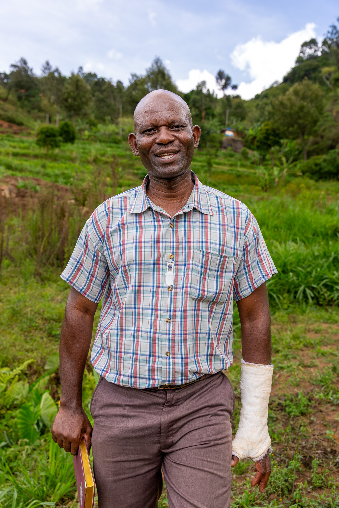 Chief Simon Mwakio in Bura location, Taita Taveta County, where community-led conservation is helping revive the Bura River and strengthen climate resilience. 