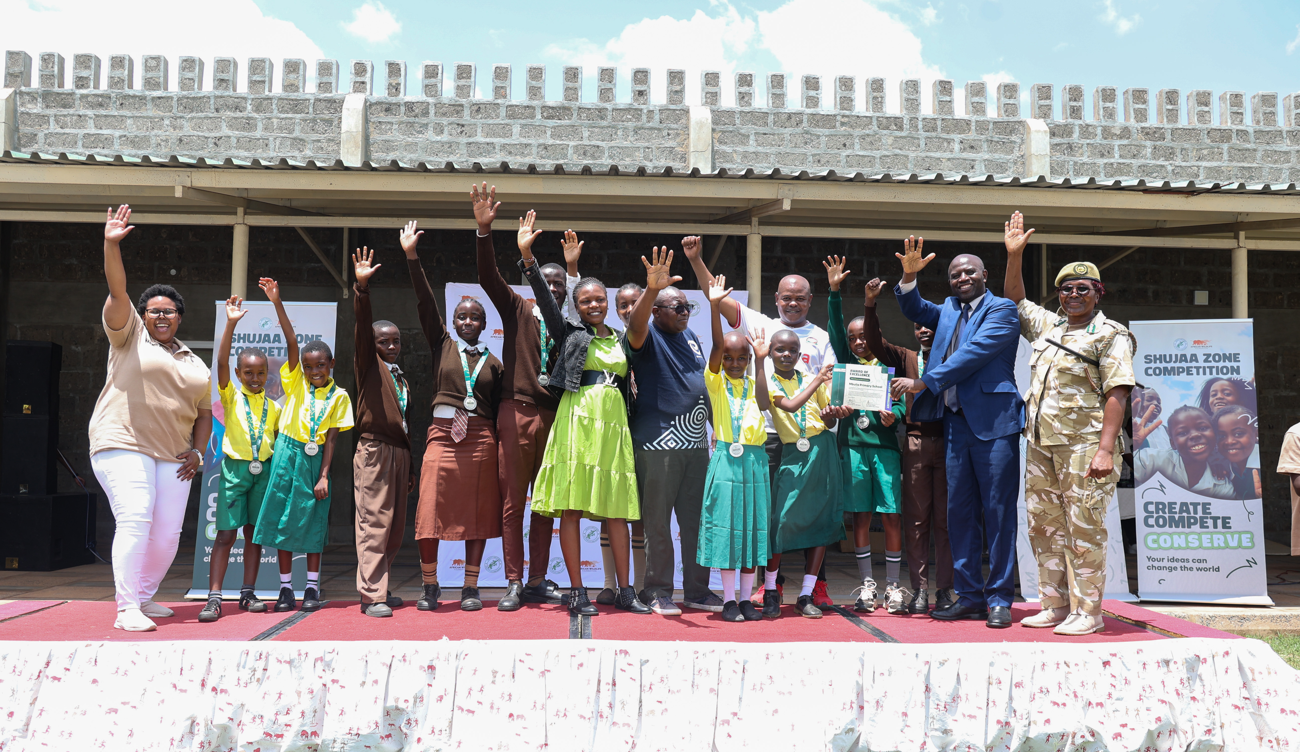 Winners from the inaugural Shujaa Zone Competition Award Ceremony