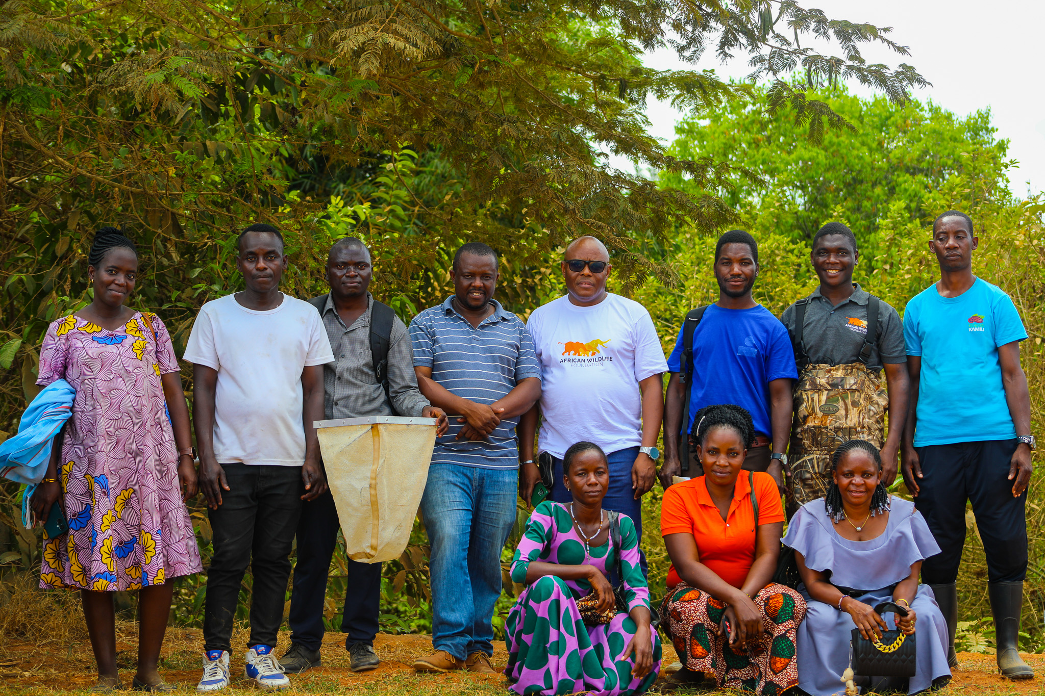 Group photo of Ruipa Water Users Association members and AWF Tanzania staff members. 