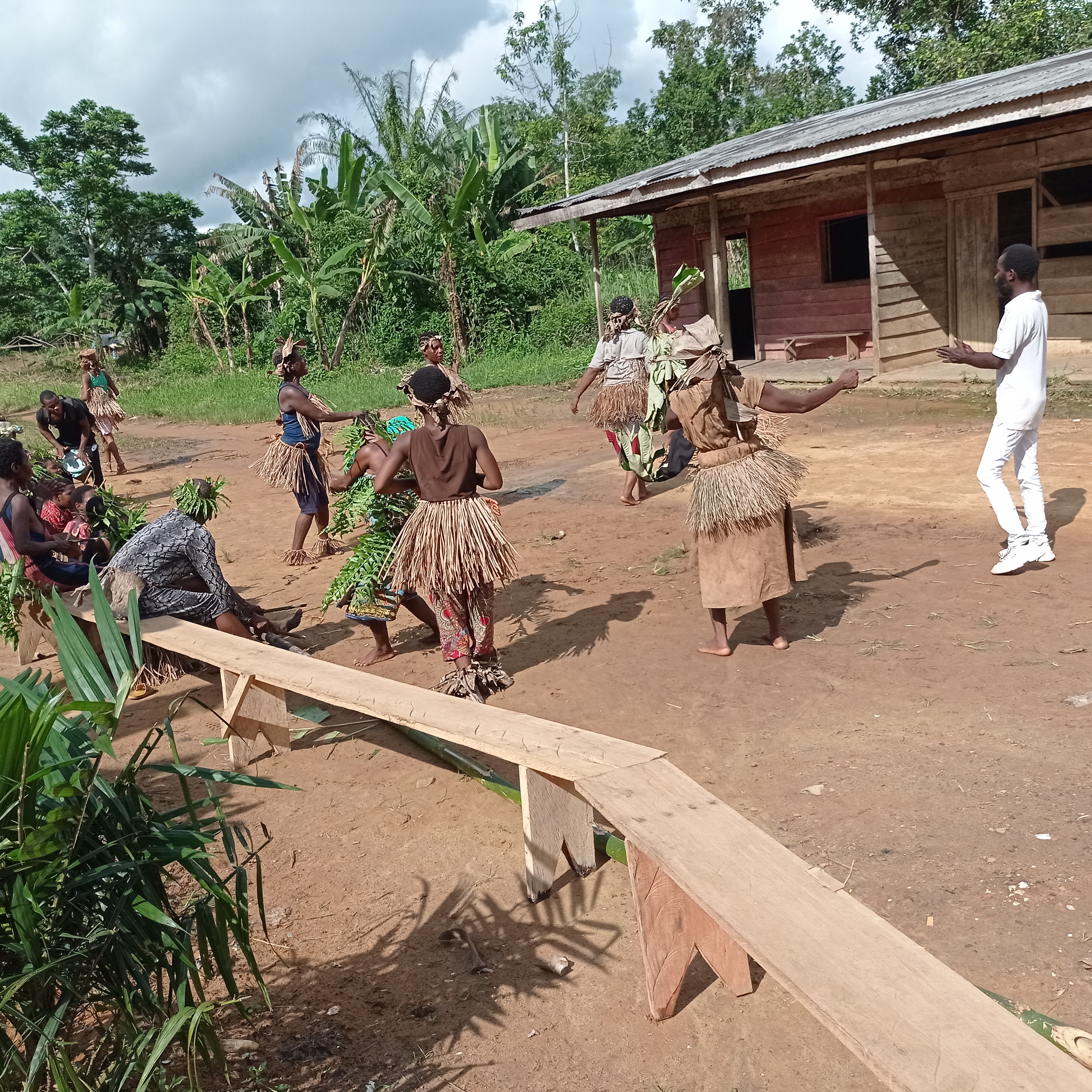 A Bagyeli Indigenous community celebration.