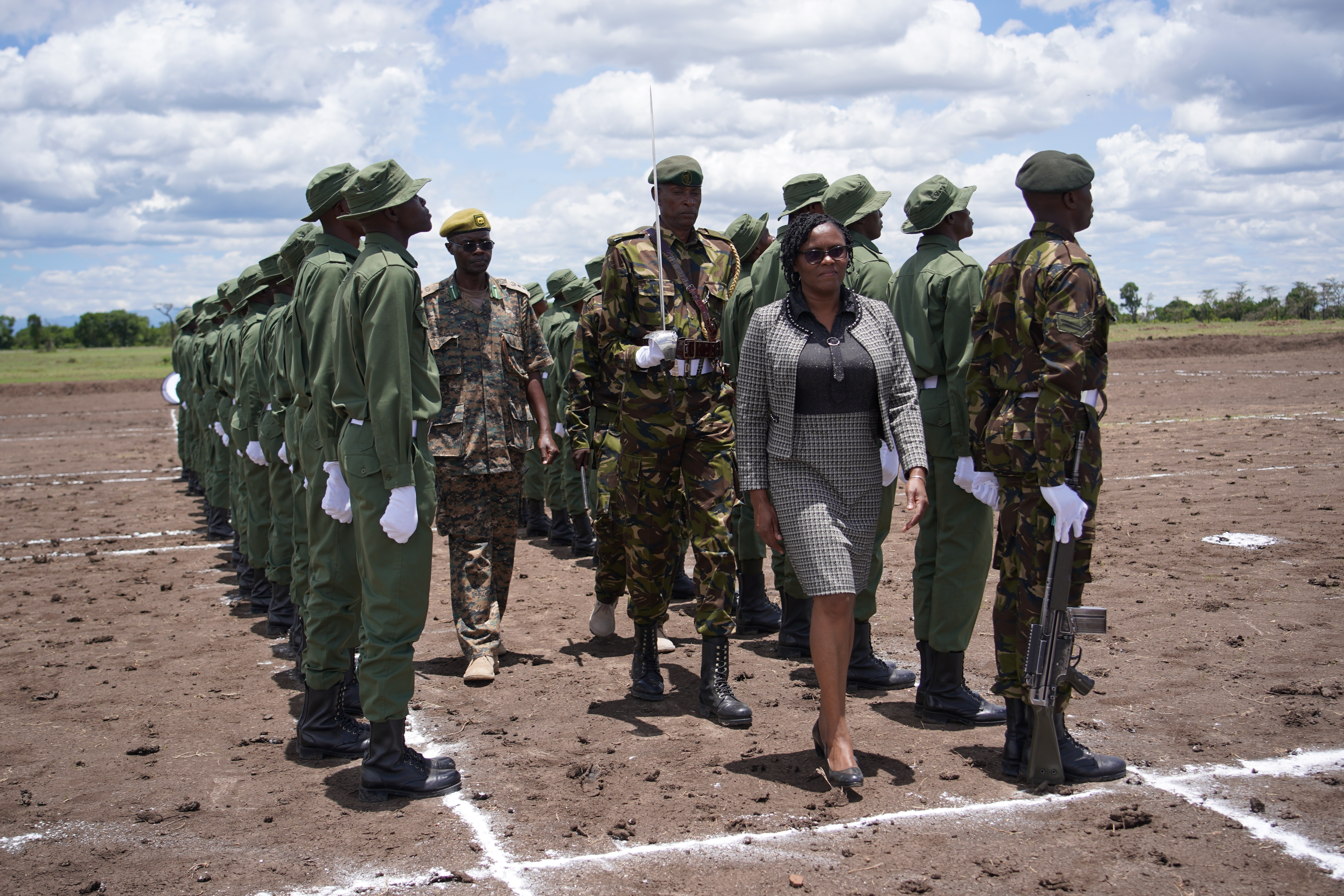 Nancy Githaiga, AWF Kenya Country Director, officiating the graduation ceremony at Ol Pejeta Conservancy.