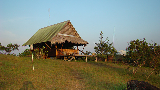 View of the field station, Station D'Etudes des Gorilles et Chimpanzes. Photo by Stephanie Schuttler