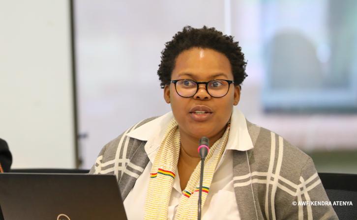 Medium shot of Simangele.