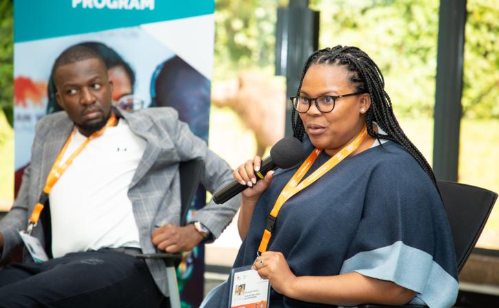 Simangele Msweli during one of the youth Workshops