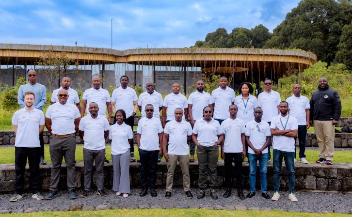 Conservation professionals gather at the Dian Fossey Gorilla Fund’s Kinigi Campus in Rwanda.
