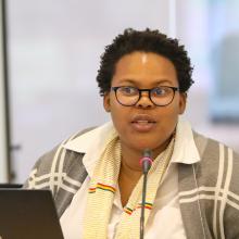 Medium shot of Simangele.